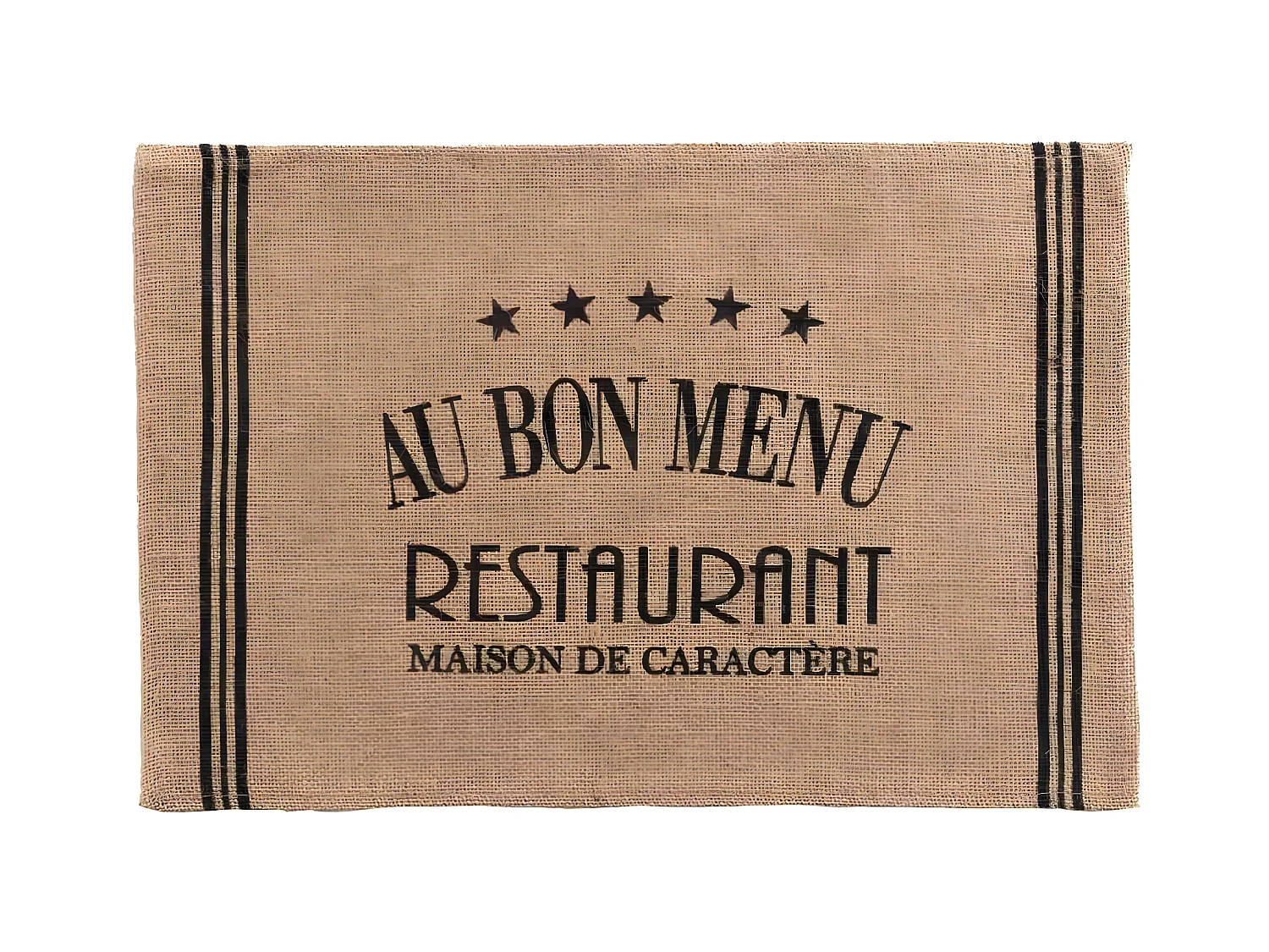Set de Table en Jute "Diner" 30x45cm Noir