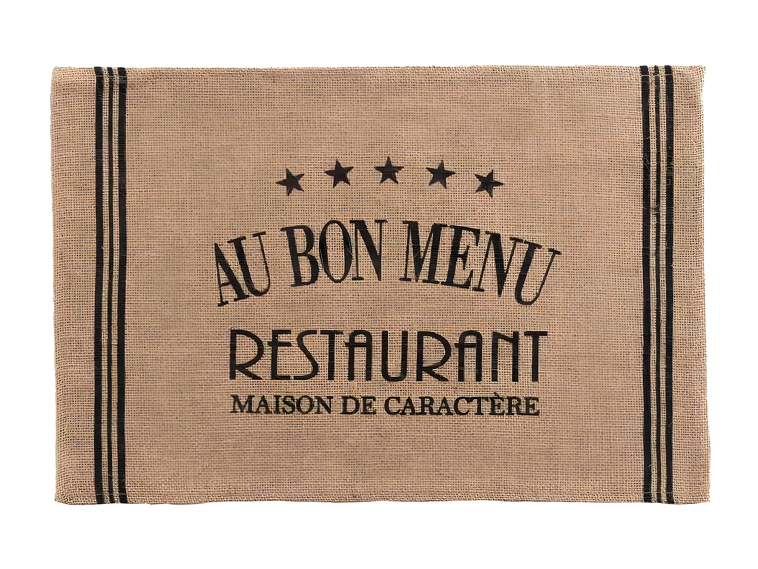 Set de Table en Jute "Diner" 30x45cm Noir