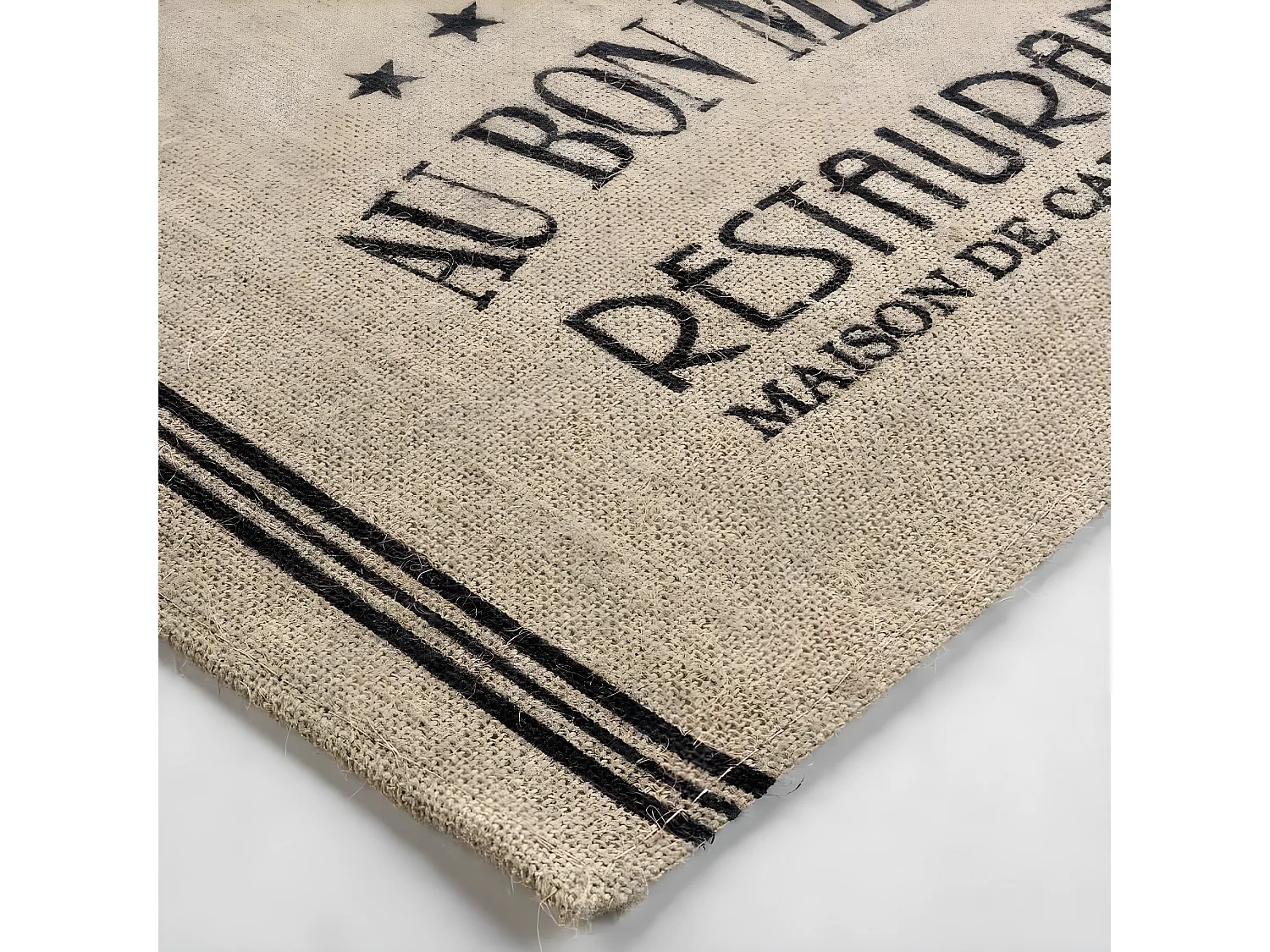 Set de Table en Jute "Diner" 30x45cm Noir