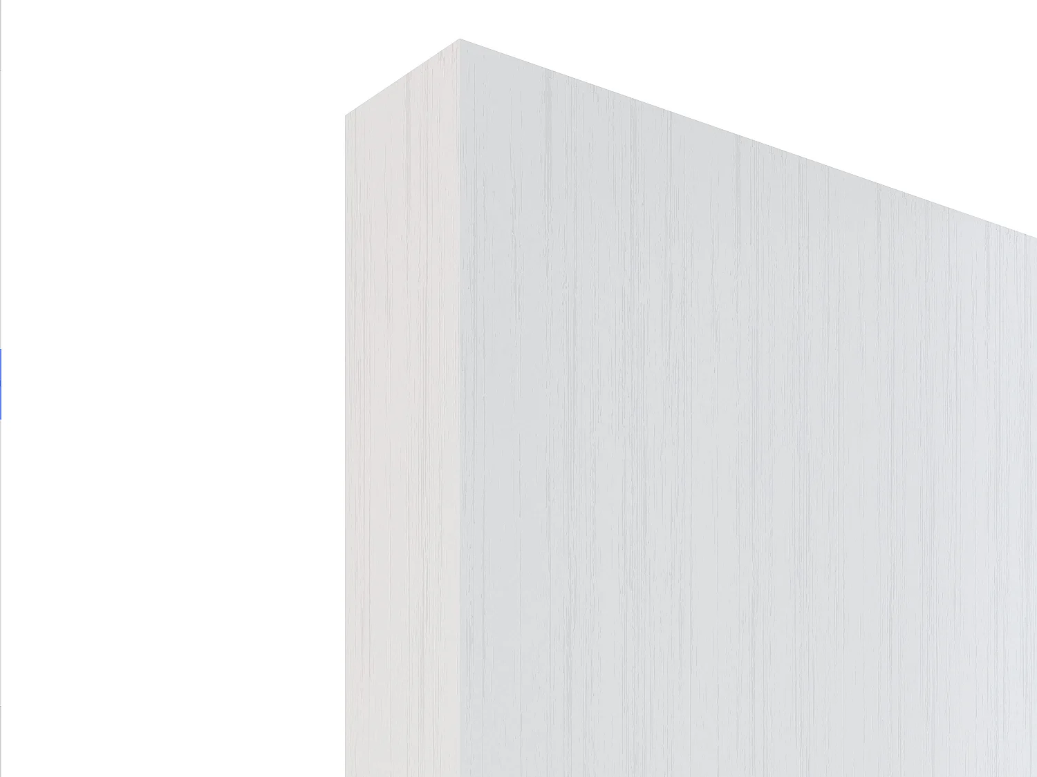 Porte coulissante en bois et MDF avec rail invisible - Blanc - 93 x 210 cm - SOMIRI