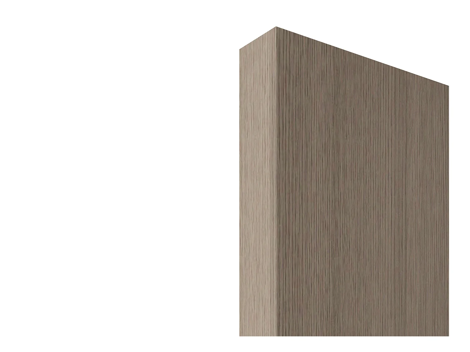 Porte coulissante en bois et MDF avec rail invisible -  Chêne clair - 83 x 210 cm - BOCAZI