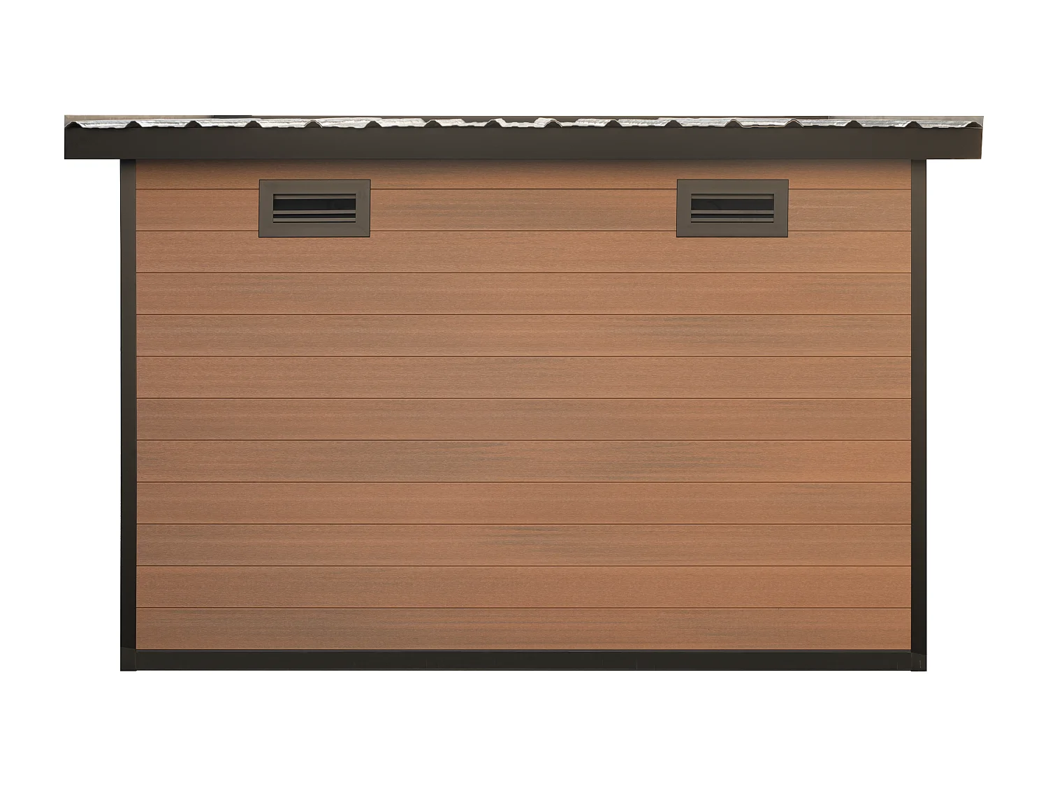Gartenhaus - Holzverbund Stärke 28 mm - Holzfarben dunkel - 10,43 m² - HAZELTON