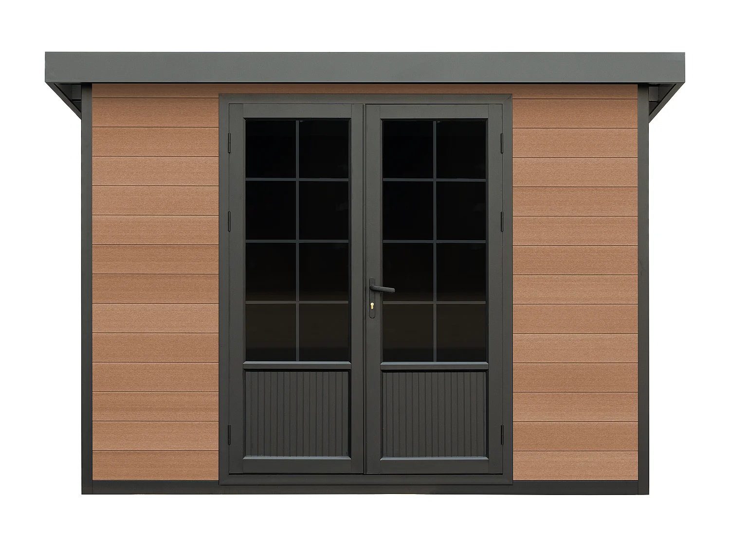 Abrigo de jardim madeira compósito natural escuro 9 m² espessura 28 mm - HAZELTON