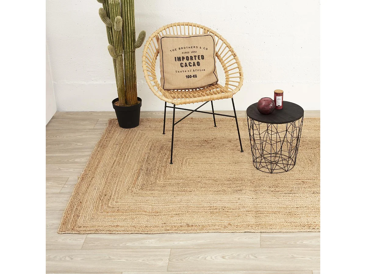 Tapis en Jute "Végétale" 160x230cm Naturel