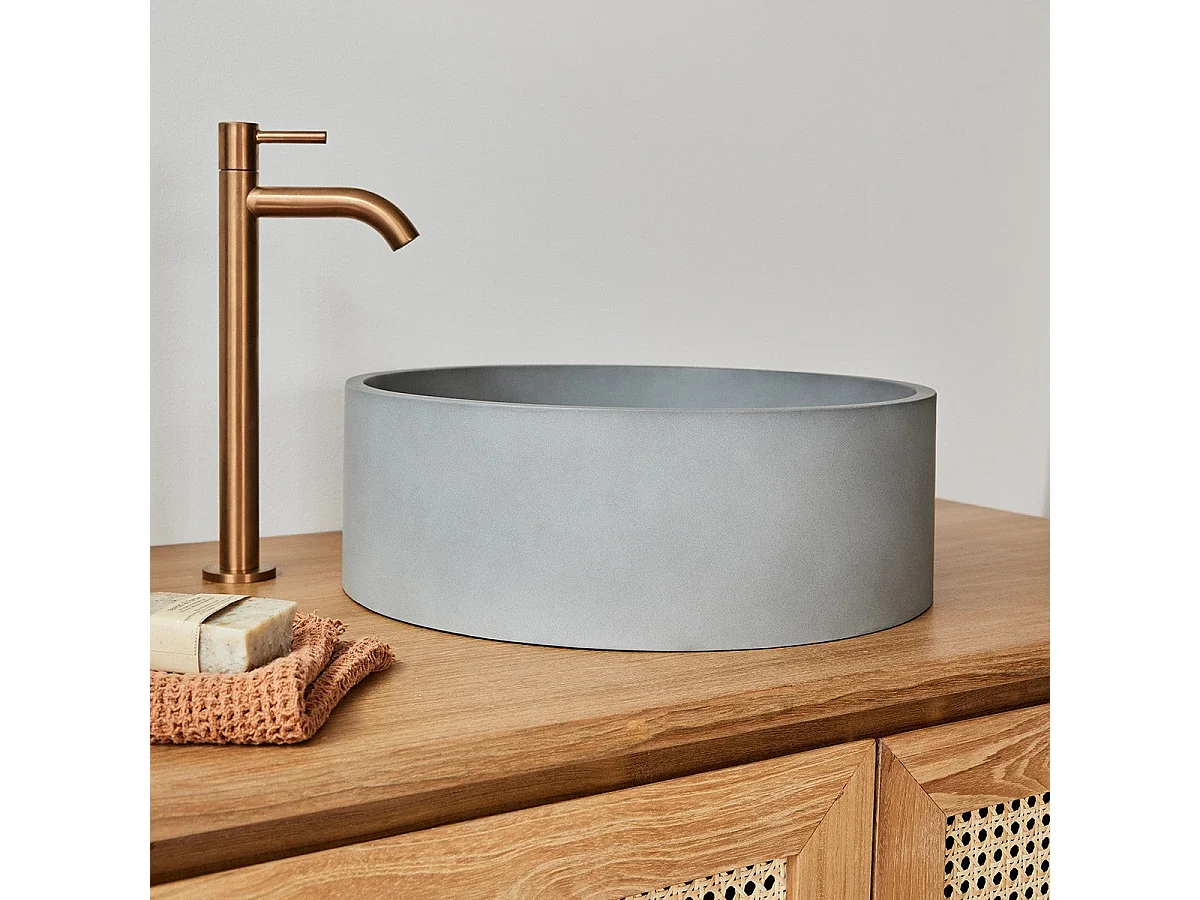 Vasque en béton gris 37 cm