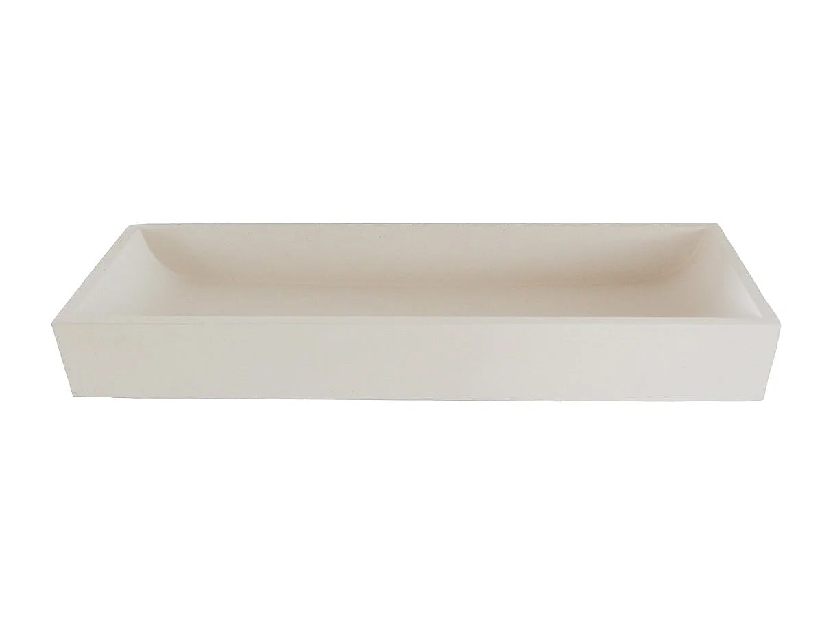 Grande vasque en béton beige 100 cm