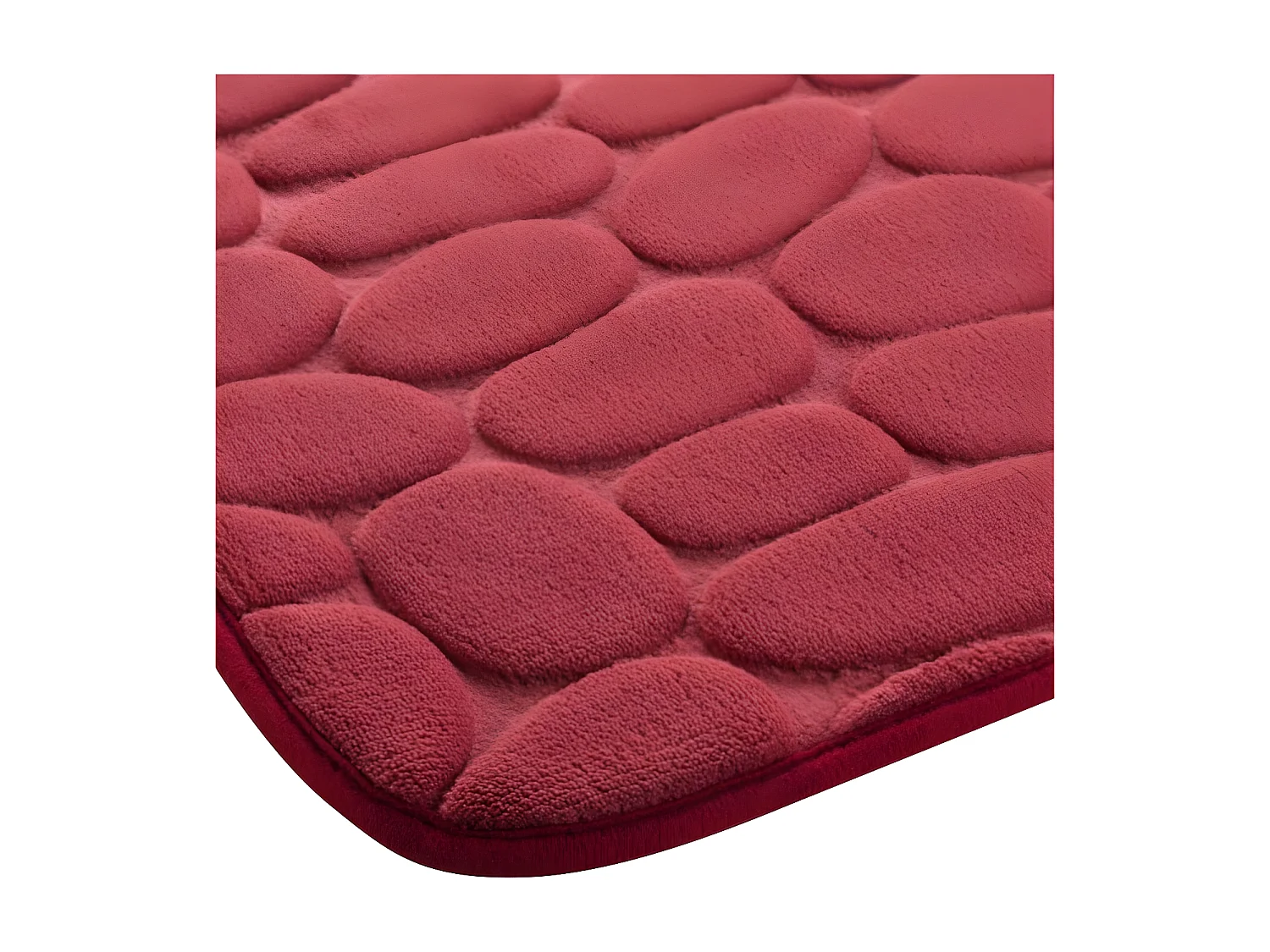 Tapis de Bain "Ricochet" 40x60cm Framboise