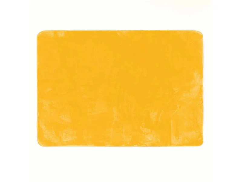 Tapis Uni en Flanelle "Flanou" 120x170cm Jaune
