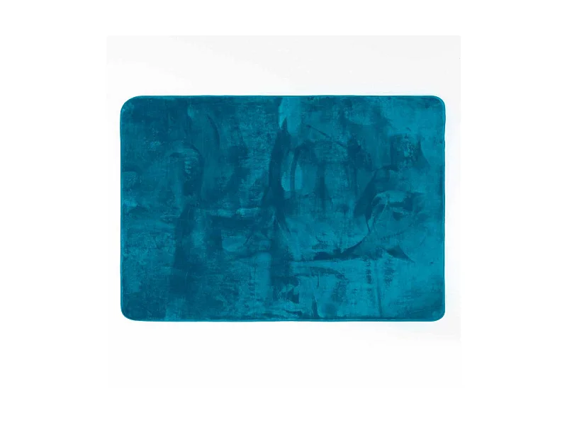 Tapis Uni en Flanelle "Flanou" 120x170cm Bleu