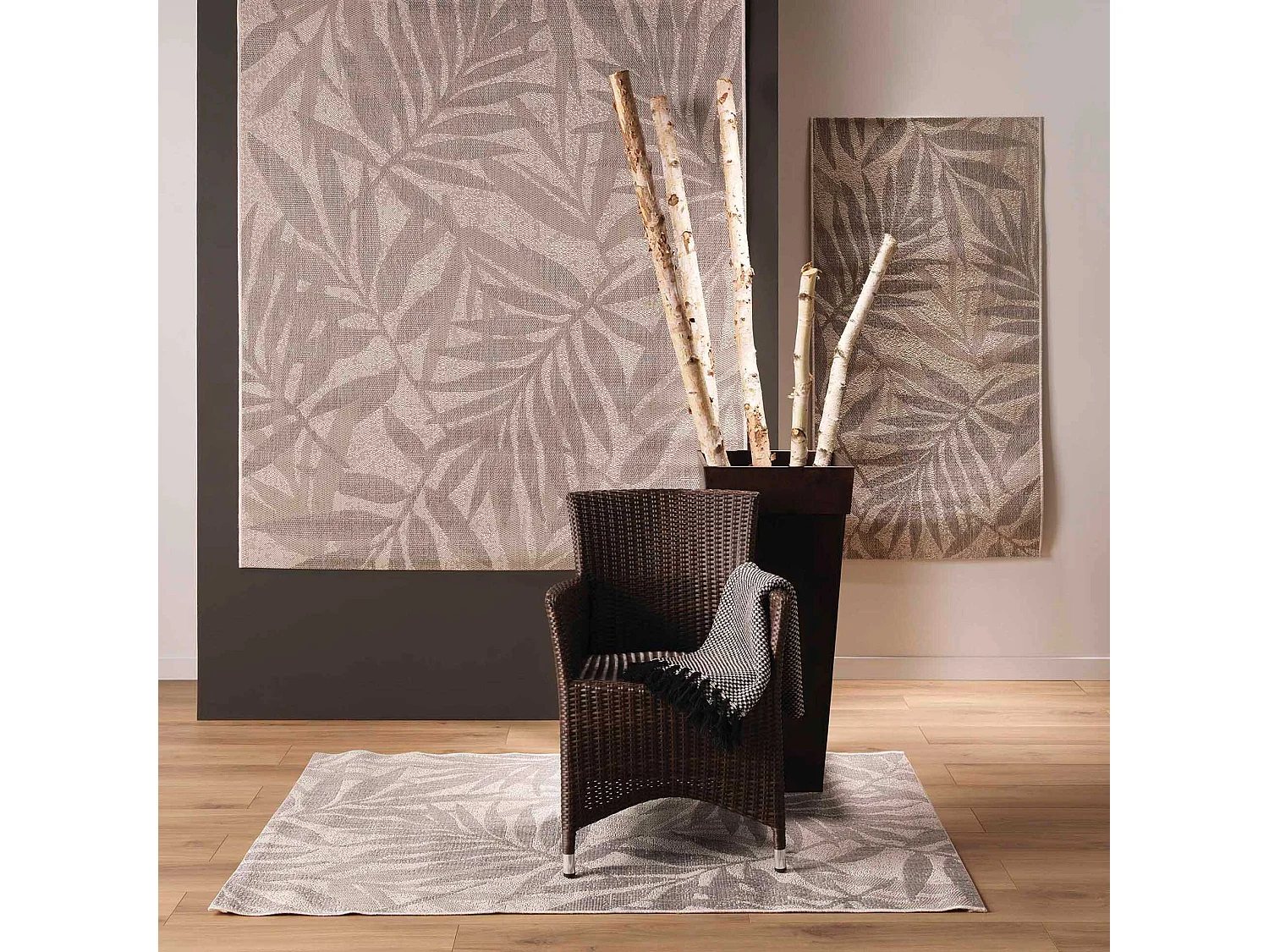 Tapis Tissé Déco "Palmyre" 120x170cm Naturel