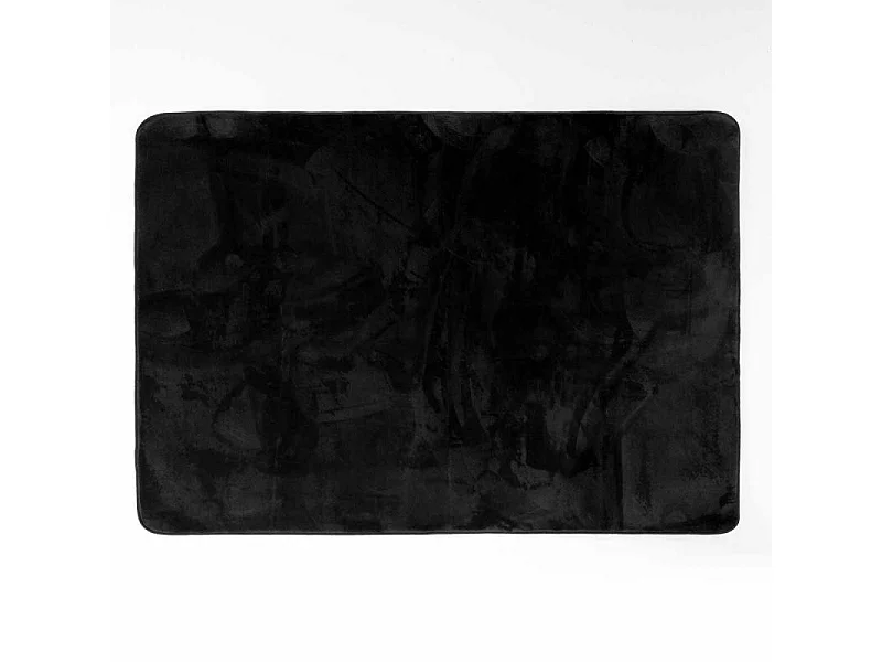 Tapis Uni en Flanelle "Flanou" 120x170cm Noir