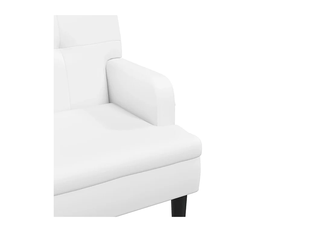 Banc avec dossier blanc 112x65,5x75 cm similicuir