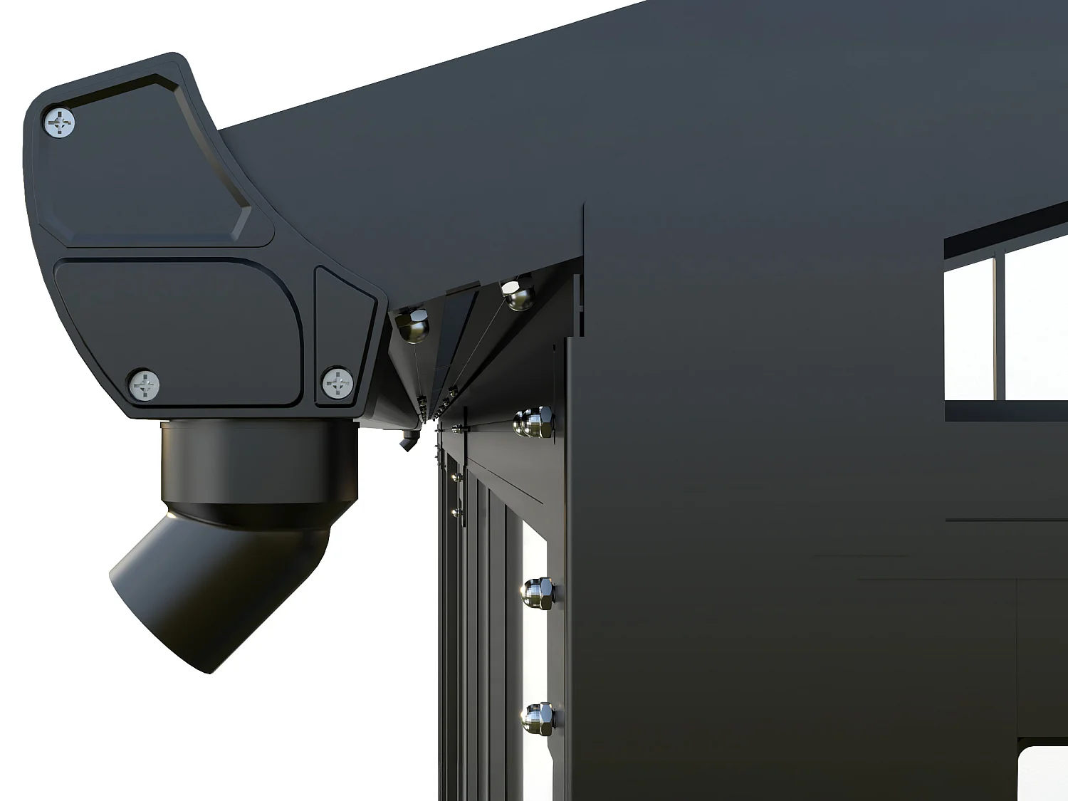 Veranda de aluminio y policarbonato con protección UV - 12 m² - antracita - MATHILDA