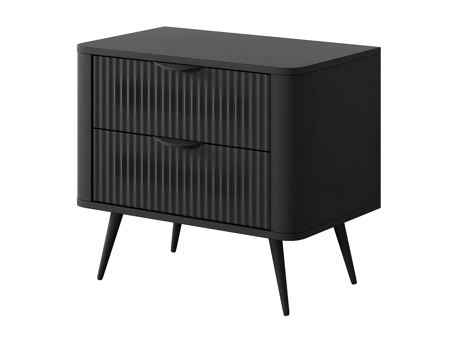 SCHLAFZIMMER-SET Lante schwarz 3-teilig mit Metall-Lattenrahmen