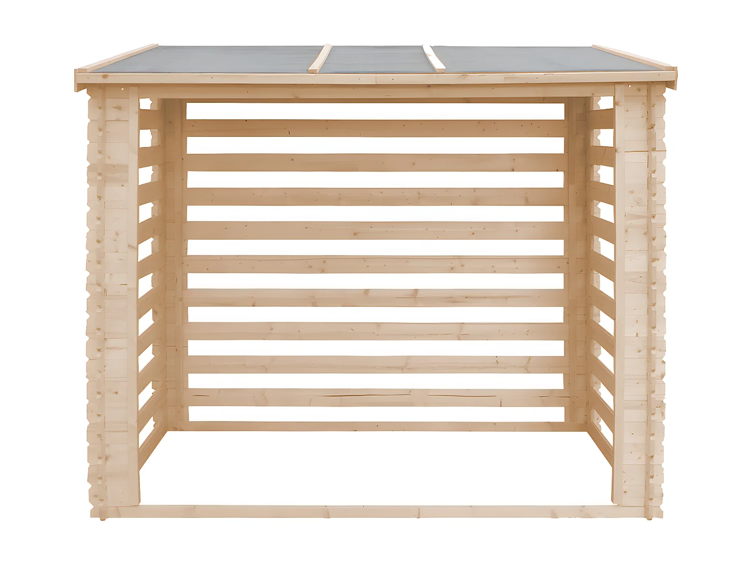 Holz Kaminholzregal TIMBELA M202 - B232xL146xH199 cm/ 2.63m2