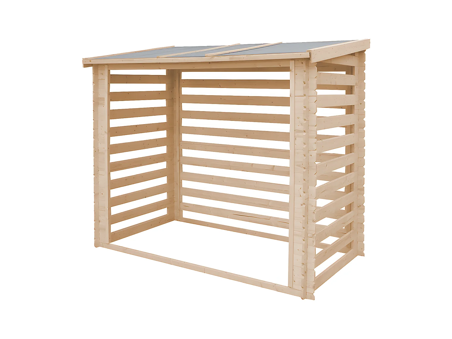 TIMBELA M202 Abri à bûches -l146xL232xH199 cm/ 2.63 m2
