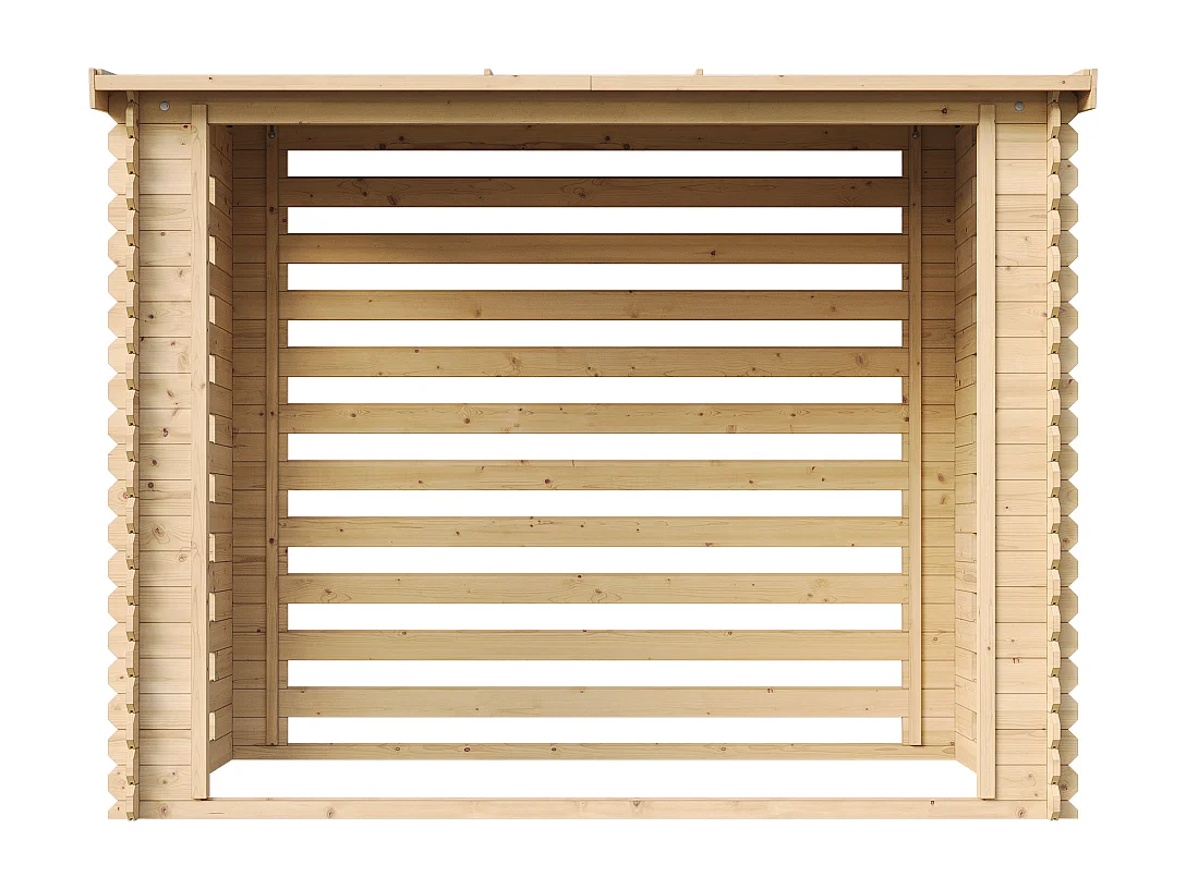 Haardhout opslagschuurtje - l146xL232xH199 cm / 2.63 m² - M202