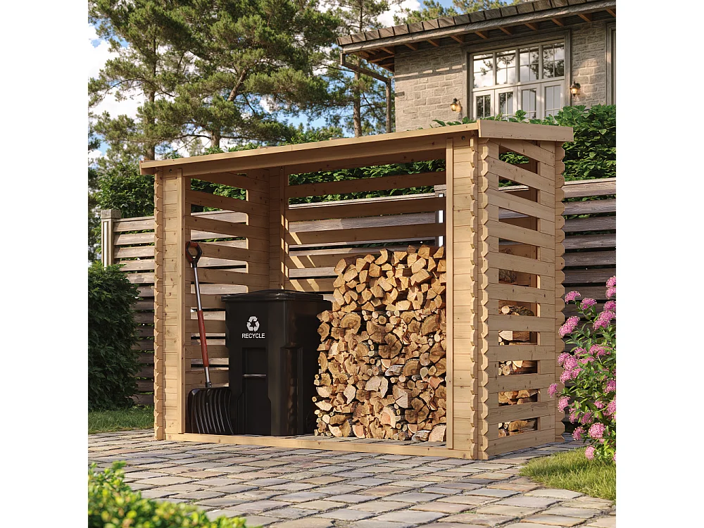 Haardhout opslagschuurtje - l146xL232xH199 cm / 2.63 m² - M202