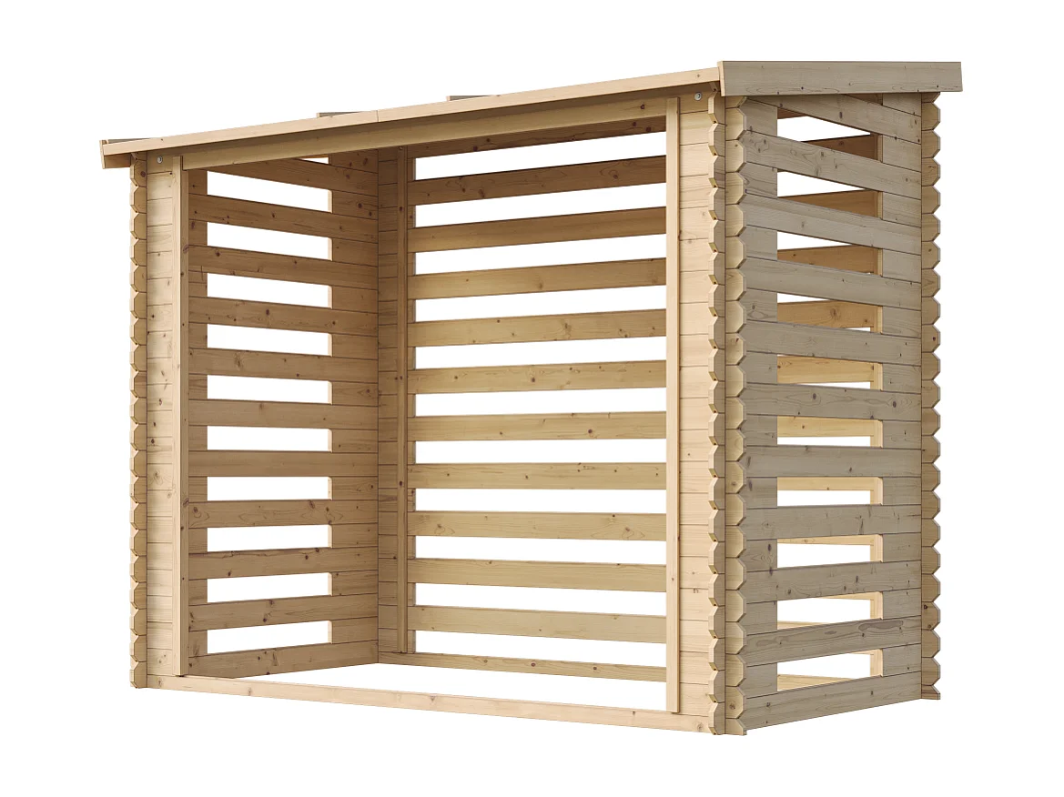 Abri à bûches - l146xL232xH199 cm/ 2.63 m2 - M202