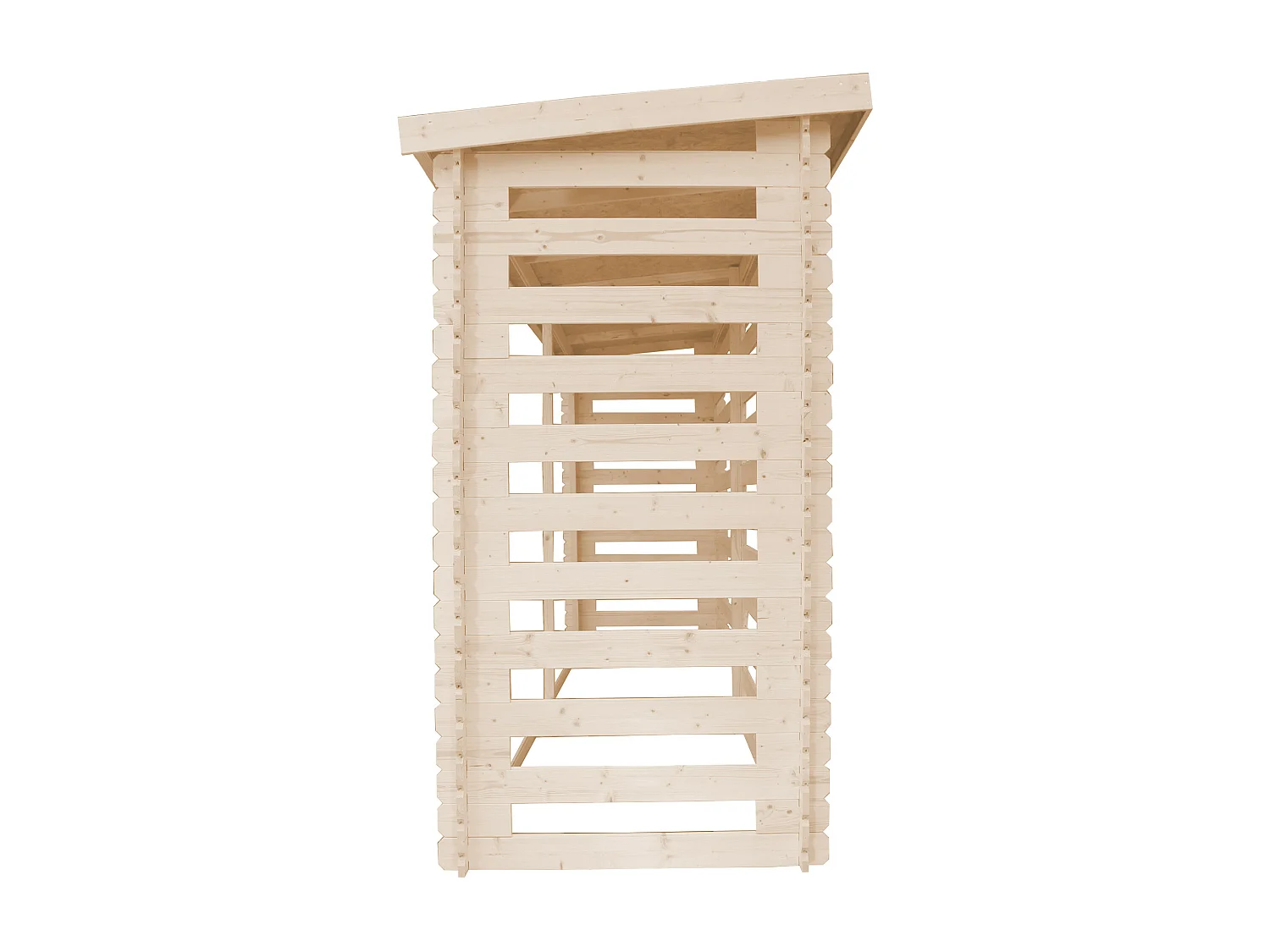 Holz Kaminholzregal TIMBELA M203 -  B458xL112xH199 cm/ 4m2