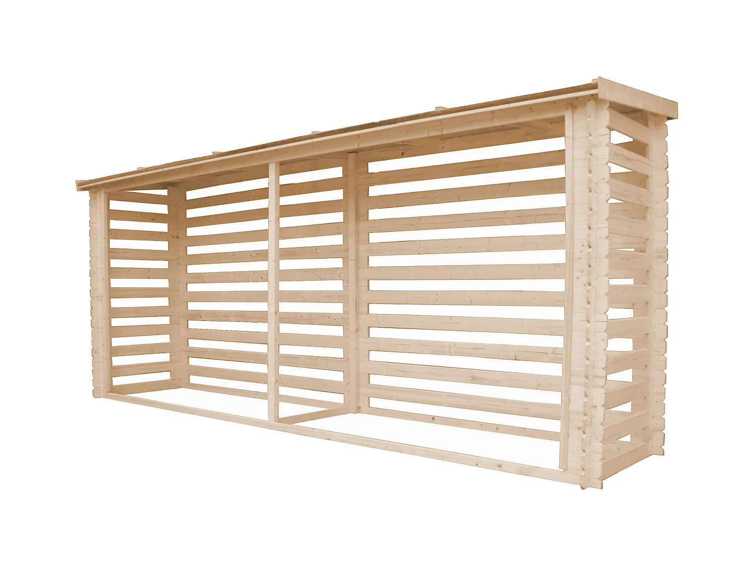 TIMBELA M203 Abri à bûches -l112xL458xH199 cm/ 4m2