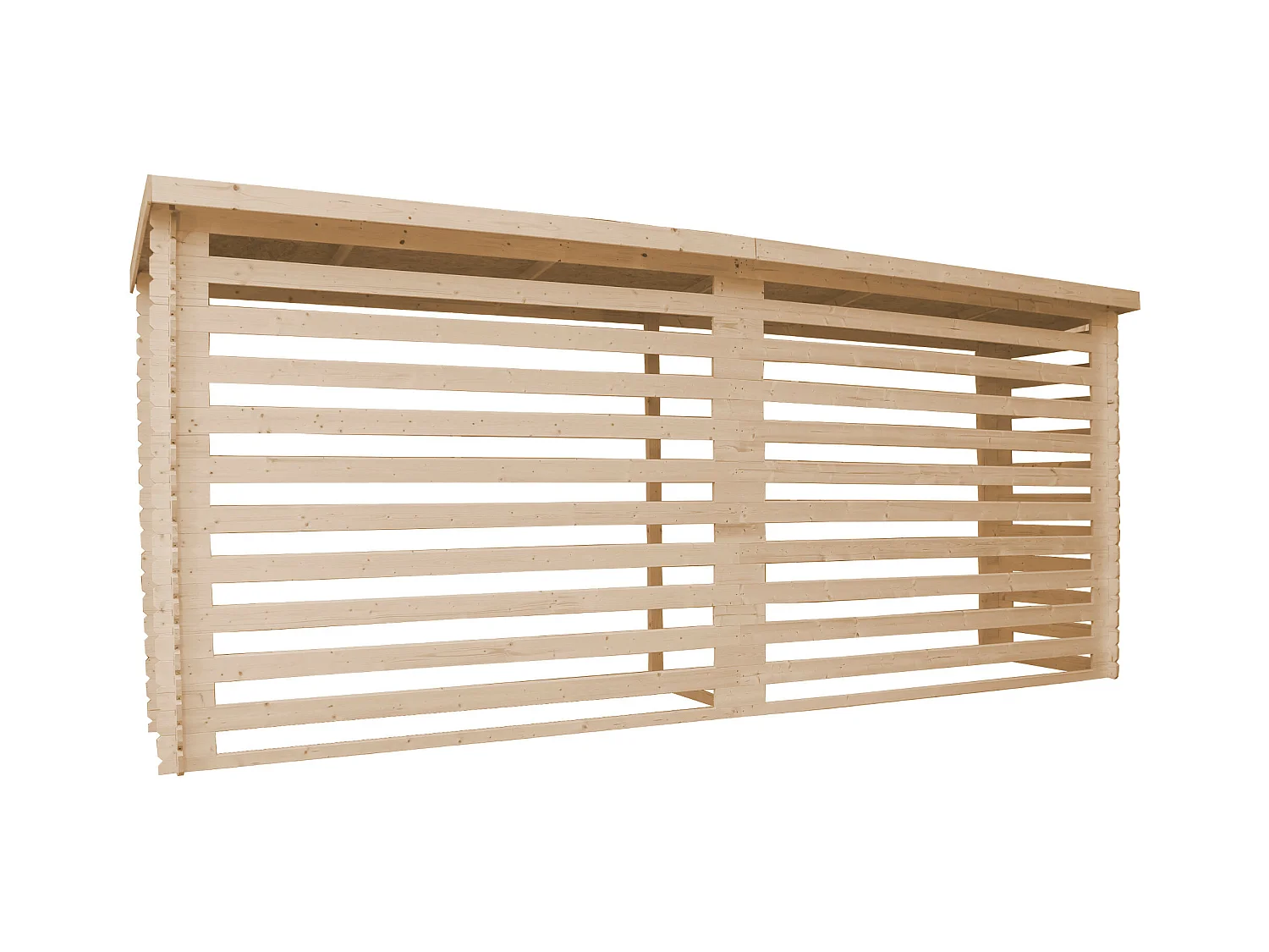 TIMBELA - Haardhout Opslagschuurtje - M203 - l112xL450xH199 cm/ 4m2