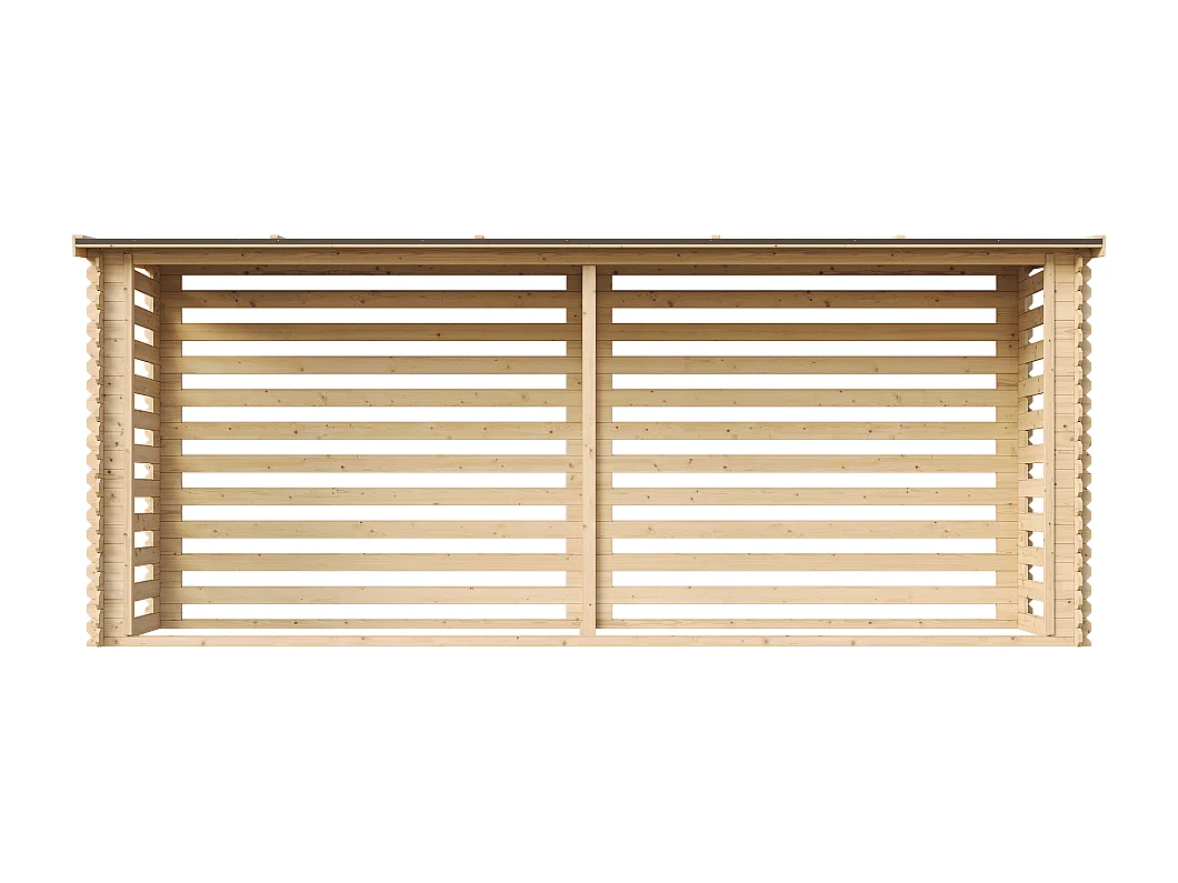 Legnaia da esterno in legno - 112x458xA199 cm / 4 m² - M203