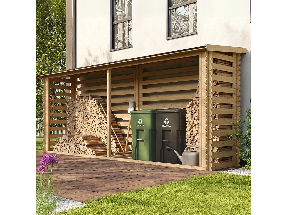 Abri à bûches - l112xL458xH199 cm/ 4m2 - M203