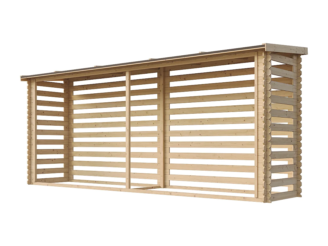 Abri à bûches - l112xL458xH199 cm/ 4m2 - M203