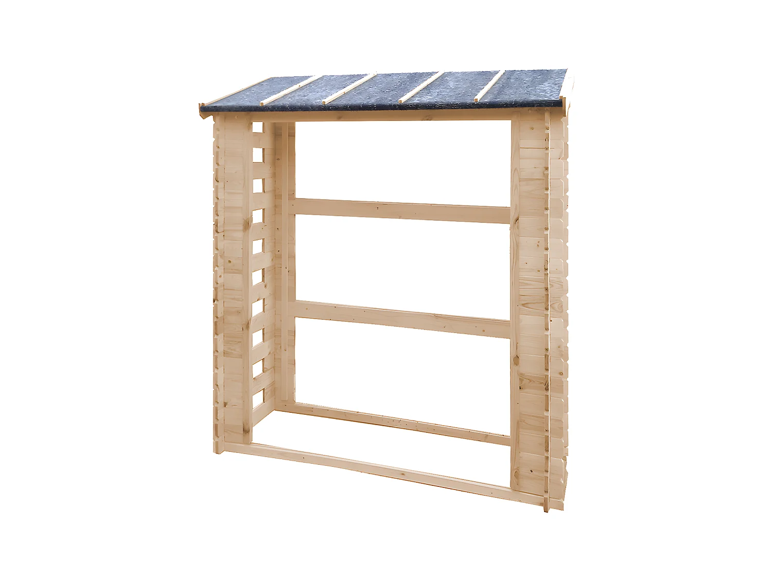TIMBELA M201 Abri à bûches -l86xL184xH200 cm/ 0.9 m2