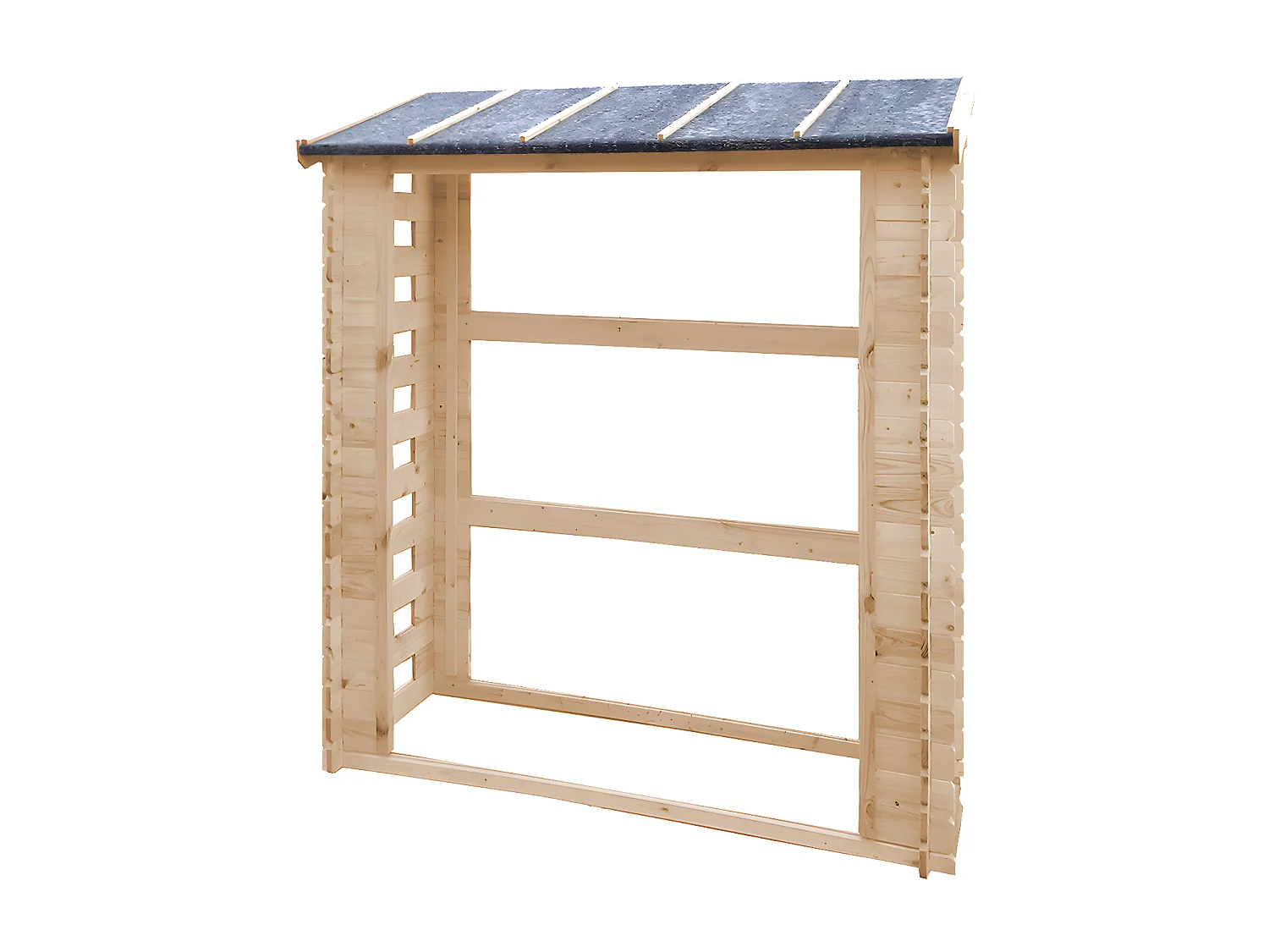 TIMBELA M201 Abri à bûches -l86xL184xH200 cm/ 0.9 m2