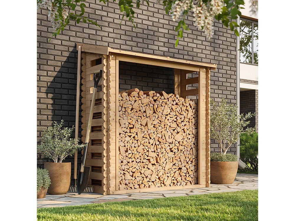 Legnaia da esterno in legno - 86x184xA200 cm / 2m² - M201