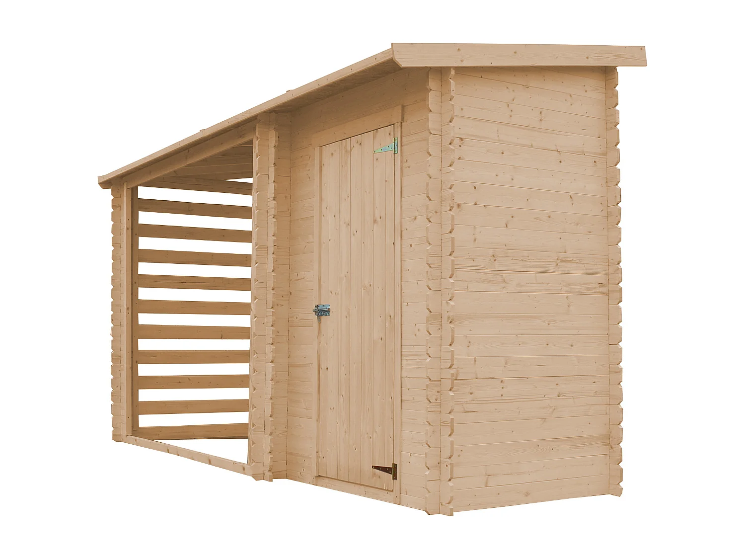 TIMBELA M205 Abri de jardin+ Chalet pour vélos - 348 x 146 cm - 2,54 m2+1,1 m2