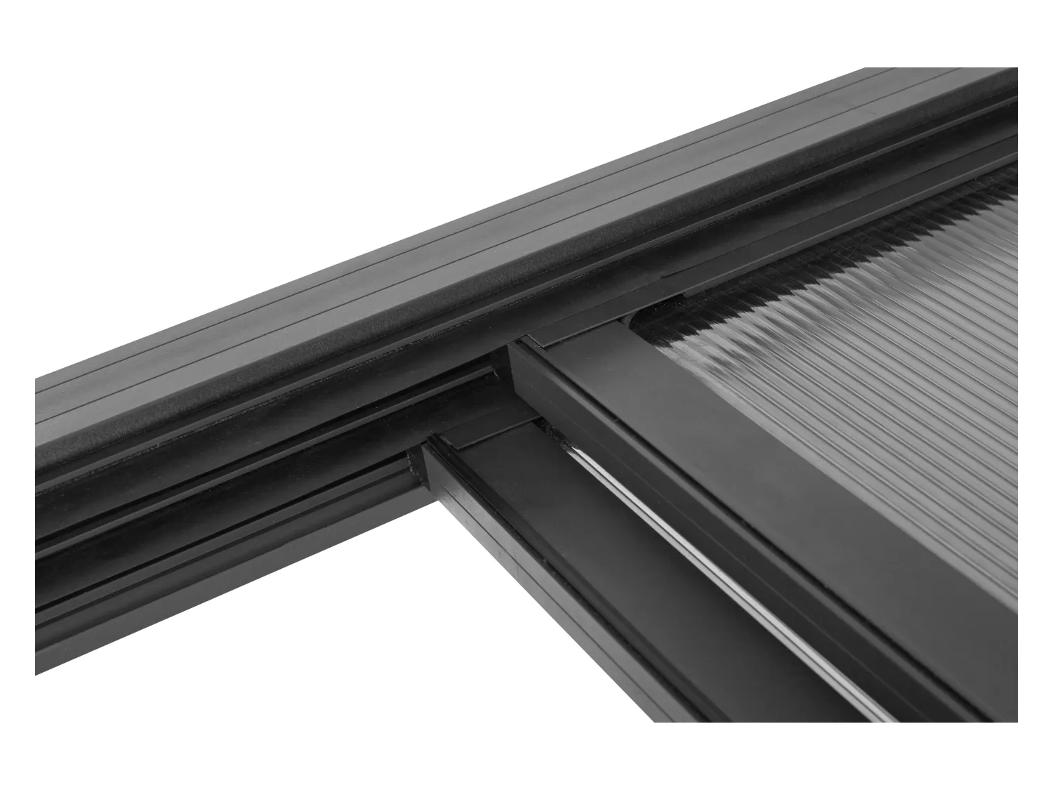 Pergola adossée en aluminium avec toit coulissant - 9 m² - anthracite - IZEDA