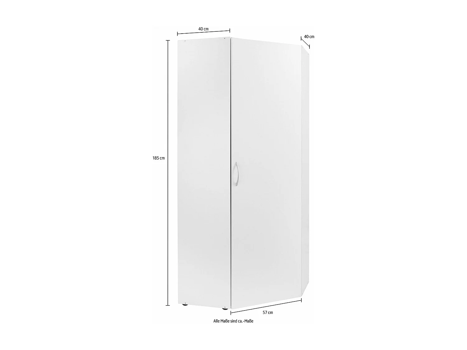 ECKSCHRANK Multiraumkonzept Eiche sägerau 95 / 95 / 185cm
