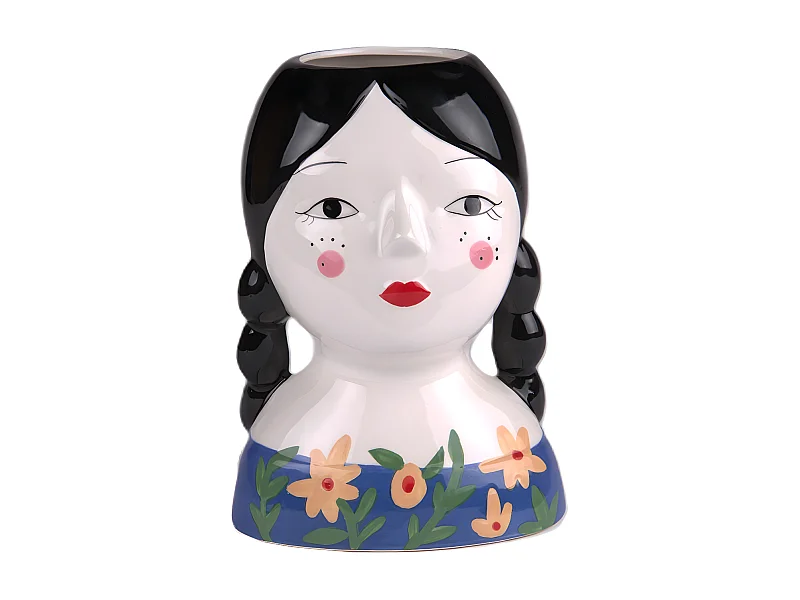 Vase poupée russe brune 23 cm