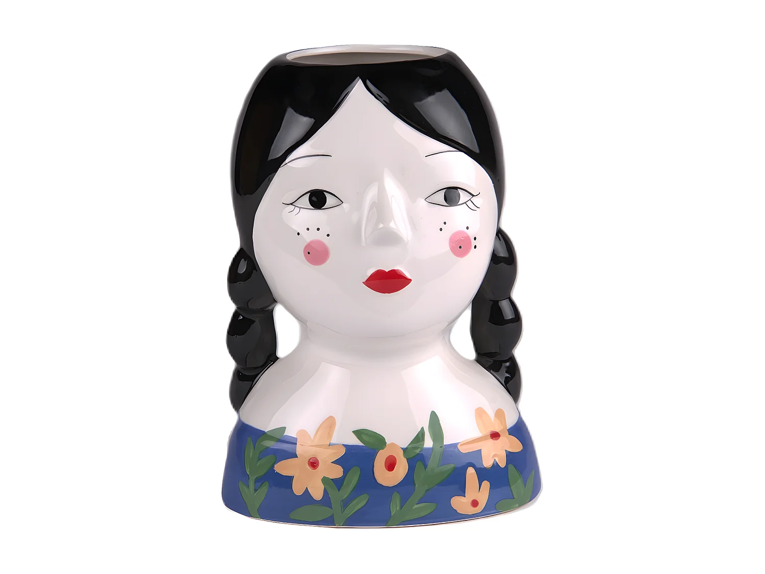 Vase poupée russe brune 23 cm