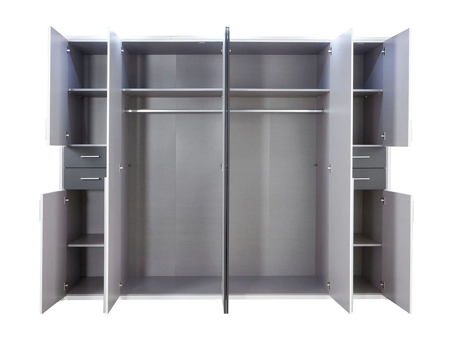 KLEIDERSCHRANK Vegas Plankeneiche / Graphit 273 / 58 / 210cm