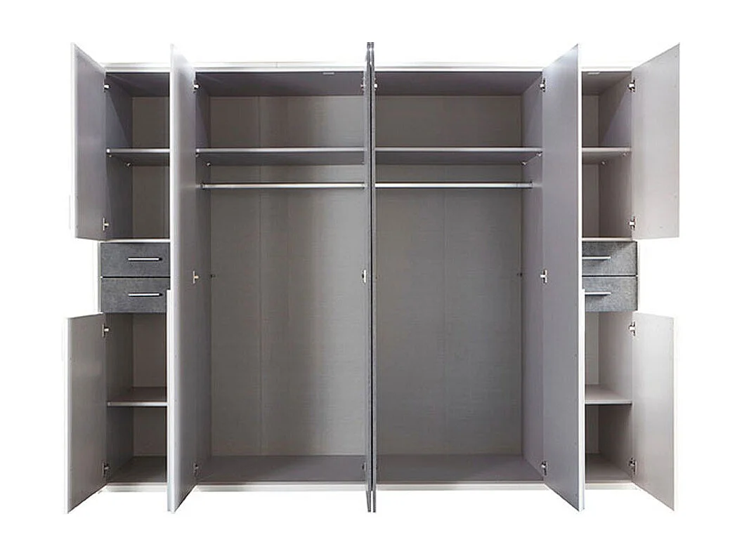 KLEIDERSCHRANK Vegas Plankeneiche / Graphit 273 / 58 / 210cm