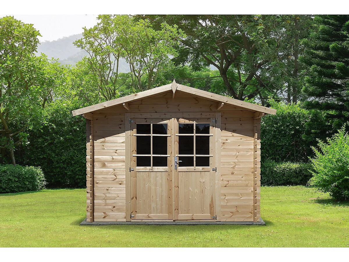 Tuinhuisje hout 9.4 m² "Lys" - 320 x 298 x 225 cm - 28 mm