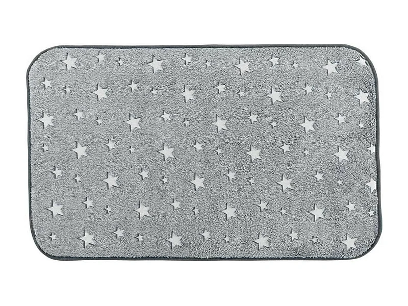 Tapis Enfant "Phosphorescent Fluo" 50x80cm Gris