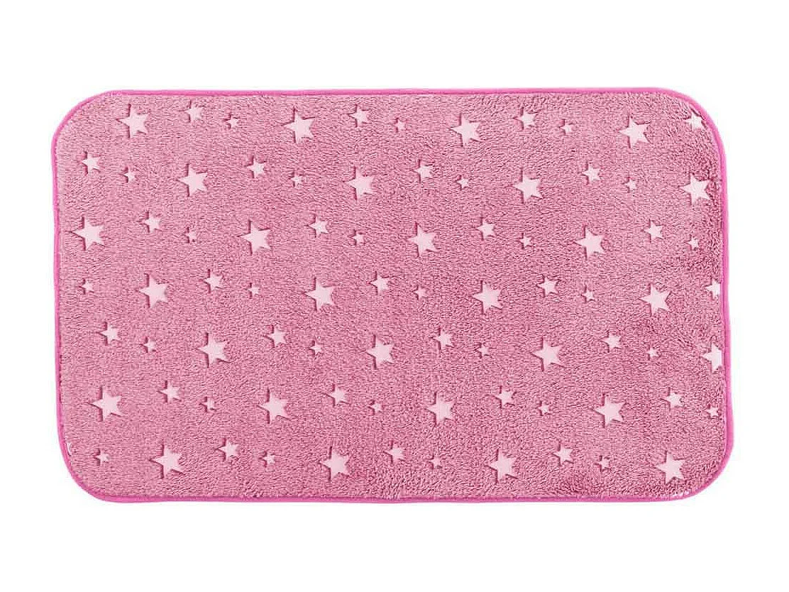 Tapis Enfant Déco "Fluo Night" 50x80cm Fuchsia