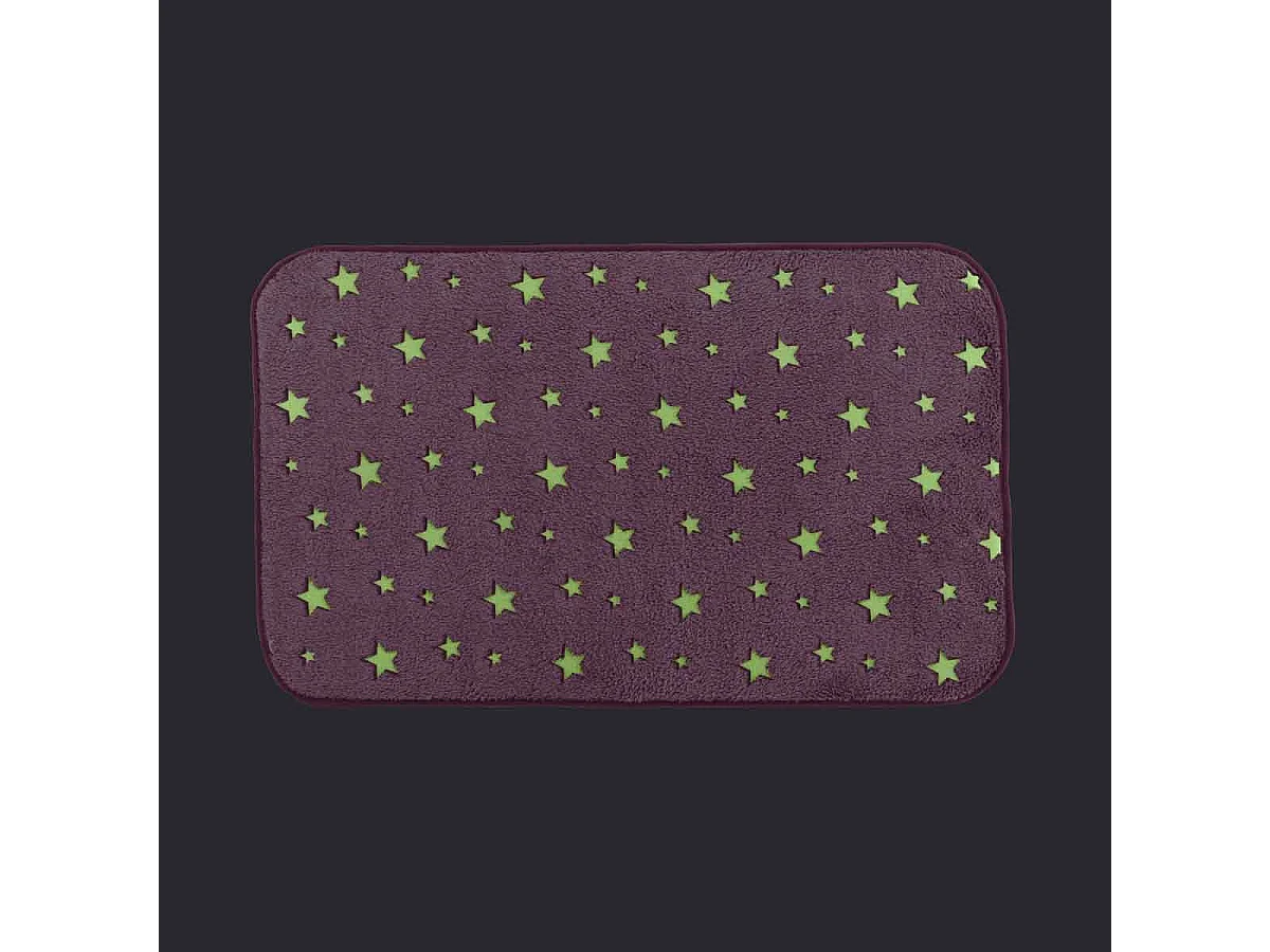 Tapis Enfant Déco "Fluo Night" 50x80cm Fuchsia