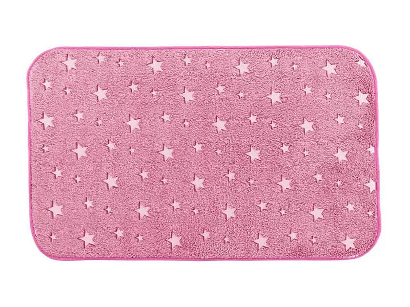 Tapis Enfant Déco "Fluo Night" 50x80cm Fuchsia