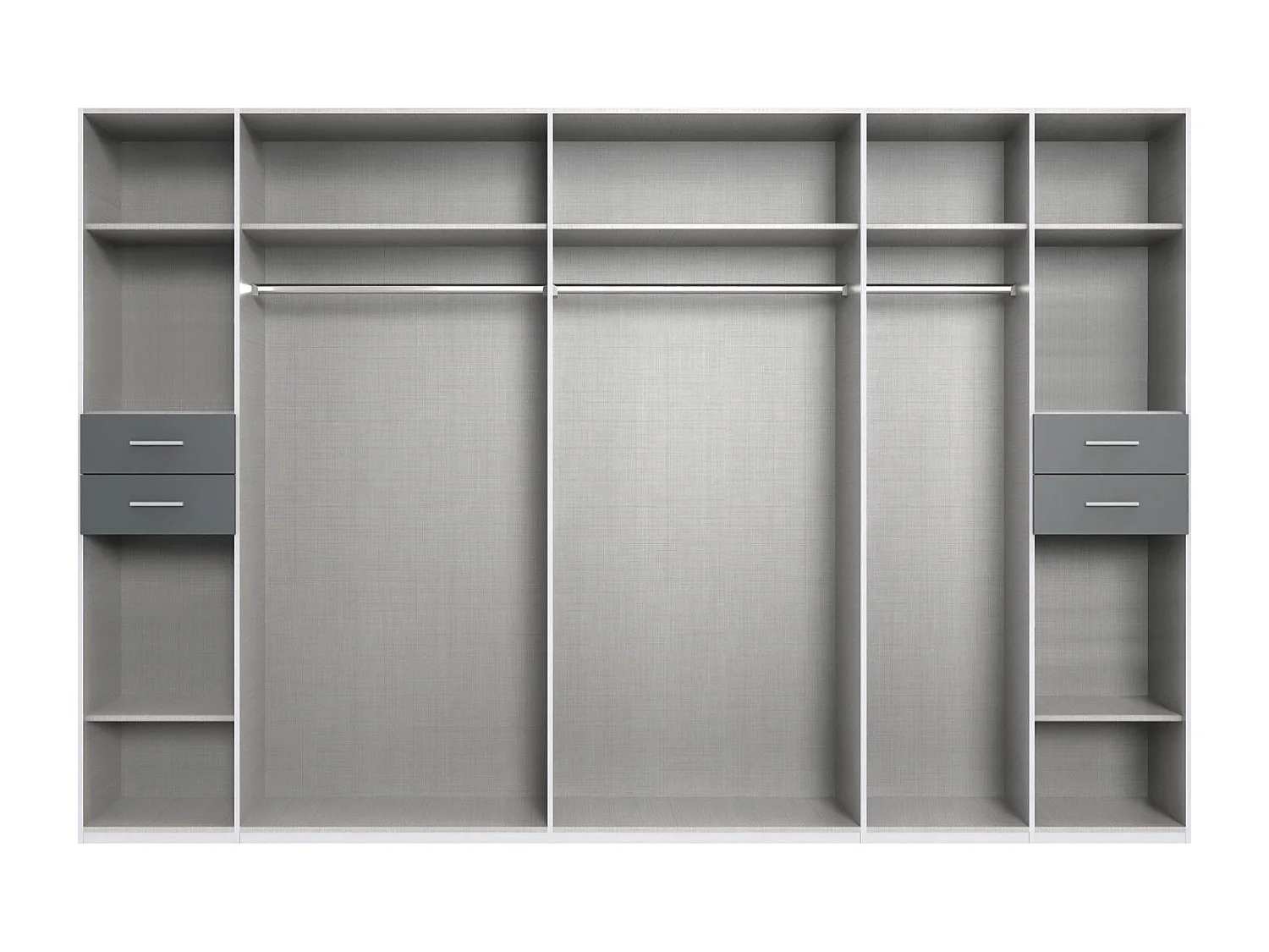 KLEIDERSCHRANK Vegas Plankeneiche / Graphit 316 / 58 / 210cm