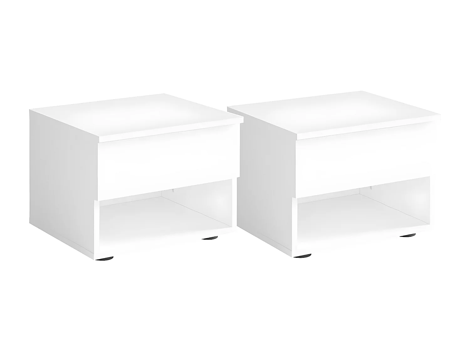 SCHLAFZIMMER-SET Fino mit Lattenrahmen weiß 4-teilig