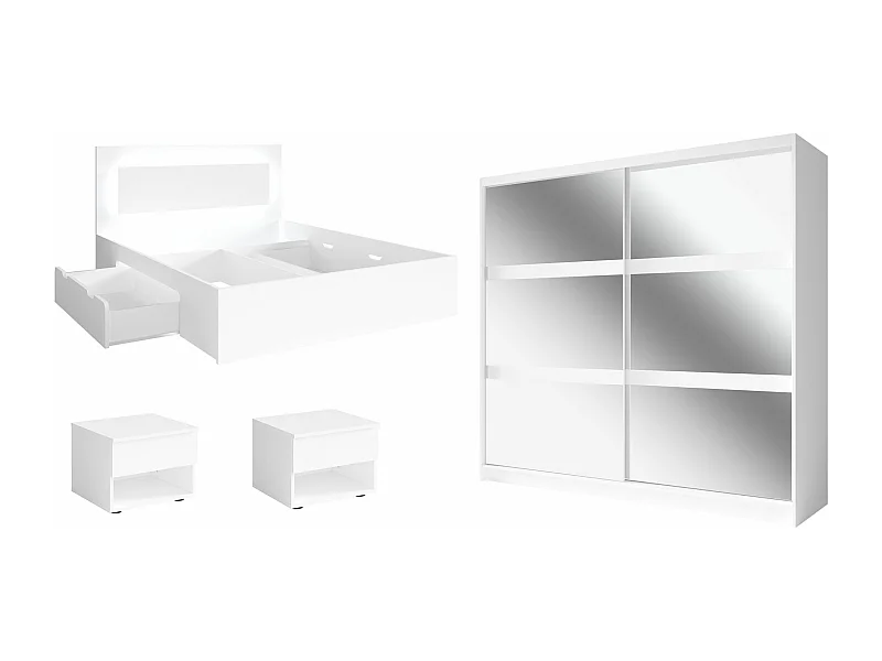 SCHLAFZIMMER-SET Fino weiß 4-teilig