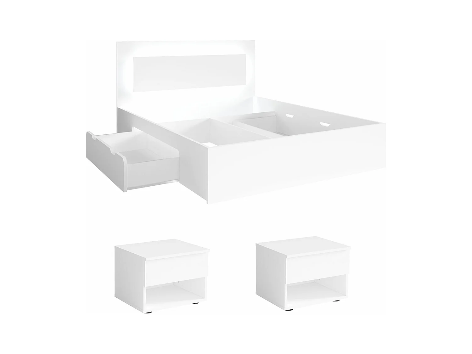 SCHLAFZIMMER-SET Fino weiß 3-teilig