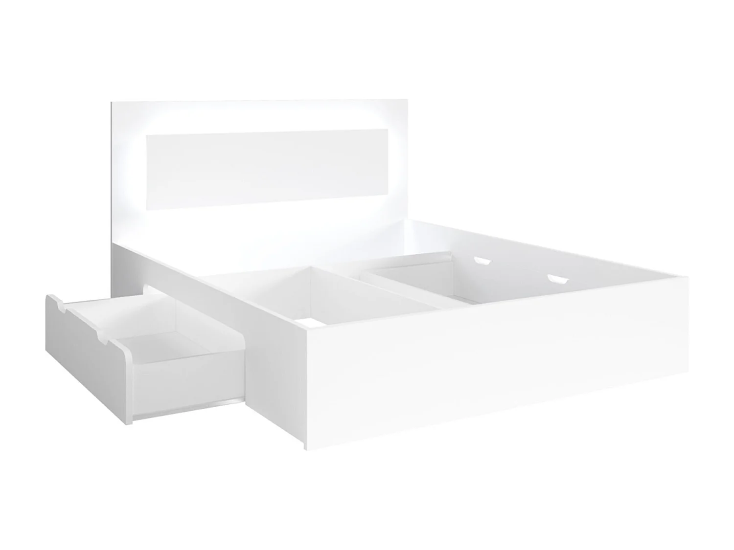 SCHLAFZIMMER-SET Fino mit Lattenrahmen weiß 5-teilig