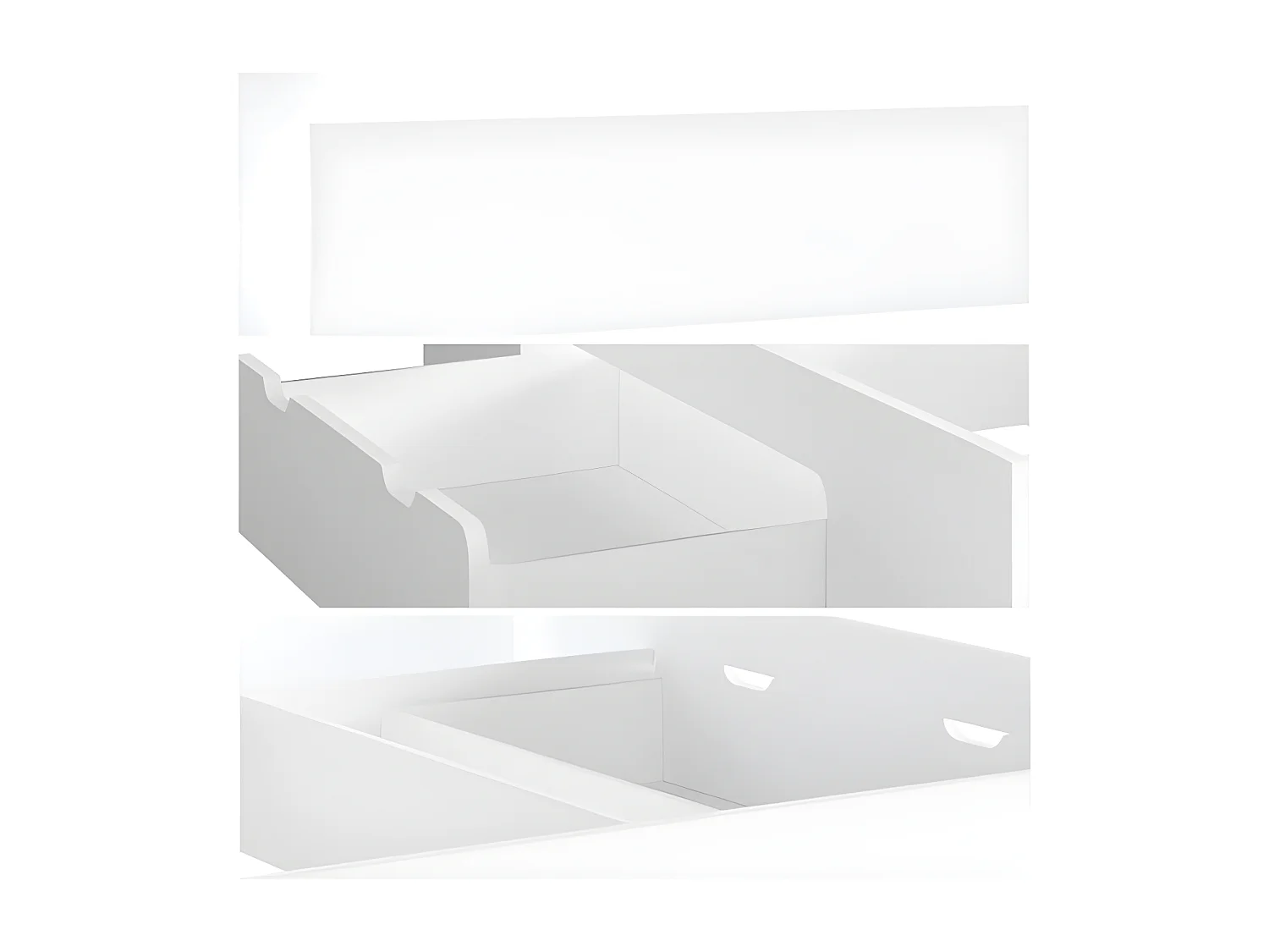 SCHLAFZIMMER-SET Fino mit Lattenrahmen weiß 4-teilig